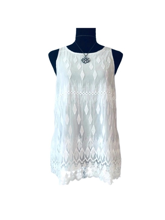 Alfani Tops - ALFANI ~ Women’s quality sleeveless zipper back lined embroidered top size S